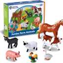 Learning Resources Jumbo Farm Animals, Animal Toy Set for Toddlers, 7 Pieces, Ages 18 Mos+