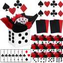 WinnerWhy 12 Sets Casino Theme Party Decorations Casino Night Table Centerpieces Poker Centerpieces for Tables Graduation Party Toppers with Dice Box Poker Cutouts and Sticks for Birthday Prom