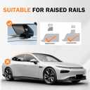 COWVIE 53 Inch Aluminum Roof Rack Cross Bars for Raised Side Rails, Adjustable Cargo Bars with Keyed Locks, Hold 198 LBS, Silver