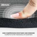Yoga Knee Pad Cushion, 24 x 9.8 x 0.8 in Thick Mini Yoga Mat, Odor-Free NBR Workout Mat with Storage Strap, Small Exercise Mat for Yoga, Pilates, Kneeling, Planks & Home Gym