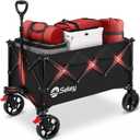 Sekey Collapsible Foldable Wagon with 300lbs Weight Capacity, Heavy Duty Folding Wagon Cart with Big All-Terrain Wheels.Black