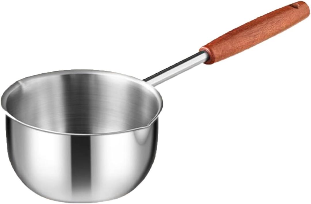Mini Butter Warmer Small Sauce Pan Milk Warmer Pot Small Pot for Melting Chocolate and Candy Making with Long Handle for All Stoves Multipurpose Use for Cooking Tri-Ply Stainless Steel (5.3oz/500ml) Mini Butter Warmer Small Sauce Pan Milk Warmer Pot Small Pot for Melting Chocolate and Candy Making with Long Handle for All Stoves Multipurpose Use for Cooking Tri-Ply Stainless Steel (5.3oz/500ml)