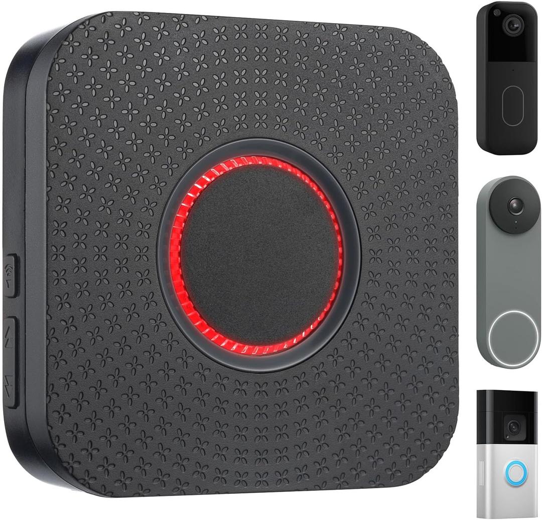 Smart Wireless Doorbell Chime, Compatible with Ring & Blink & Google Nest Video Doorbell, No Wiring, No Range Limits, 5 Volumes, 32 Chimes, Easy Setup