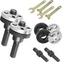 10Pcs Electric Drill Angle Grinder Connecting Rod Set, 10mm Adjustable Rotary Driver Cutter Shaft Accessories Drill Angle Grinder Adapter With Spanner For Cutting Disc, Polish Disc And Polish Sponge