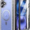 SOKUSIN Magnetic for iPhone 16 Case Waterproof - Compatible with Magsafe, Shockproof Drop Dust Proof Case with Built in Screen & Lens Protector, Full Body Rugged Cover, 6.1", Black/Frosted Clear
