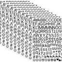 2 x 1730 Alphabet Letter Stickers, 10 Sheets Self Adhesive Monogram Stickers Upgraded Cute Handwriting Letter Vinyl Stickers for DIY Crafts Art Making Cards Notebook Decor (Black, Sans Serif M)