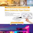 zouzai 12 inch LED Ceiling Light Flush Mount, 5CCT Adjustable 2700K-6000K, Amber/Pink/Ice Blue Night Light, 22W+8W Dimmable Fixture for Bedroom, Living Room (Black, DIP Switch, 2 Pack)