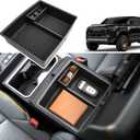 2024 2025 2026 Tacoma Accessories Center Console Organizer for Toyota Tacoma (SR5/TRD Off-Road/TRD Sport/TRD Pro/Limited/Trailhunter) Durable ABS Plastic 2025 Tacoma Console Tray Insert (Black)