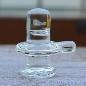 Crystal Shivling Statue | 1.25" Inch Premium Sphatik Shivling for Pooja, Meditation & Vastu | Handcrafted Clear Quartz Shiva Lingam for Daily Worship