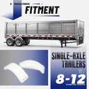 ECOTRIC 8"-12" Set of Two Single-Axle Trailer Fenders Wheels Tire Top Step Skirt Boat
