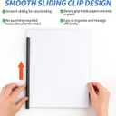 Report Covers - 12 Set Clear Report Covers with Sliding Bar, Report Folders with Clear Cover for A4 and Letter Size Paper, Presentation Folders for School, Office & Home Use