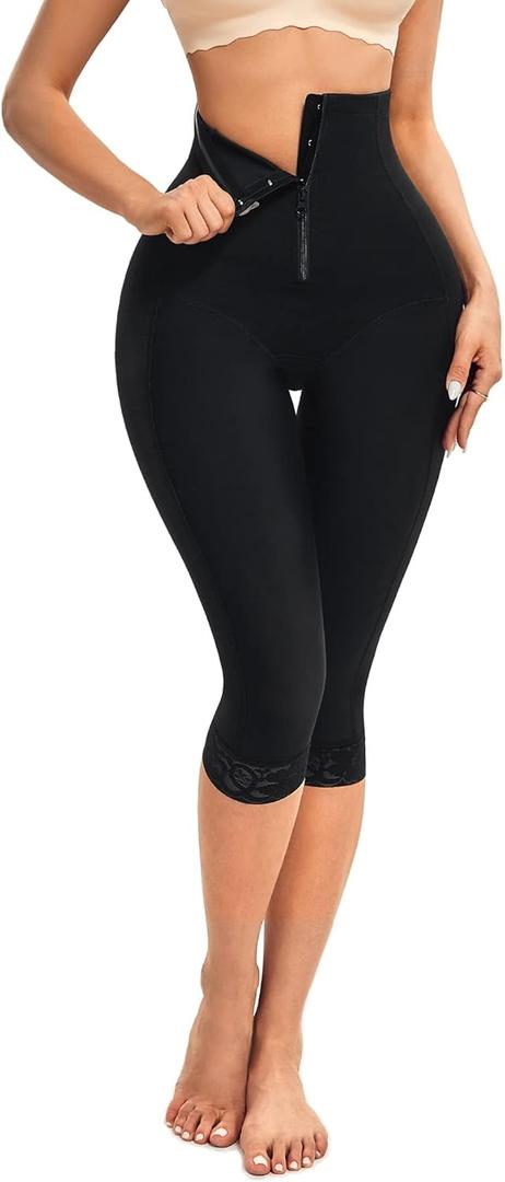 MERYOSZ Butt Lifter for Women Thigh Slimmer Shapewear High Waist Trainer Panties Tummy Control Body Shaper Shorts (Small, Black)