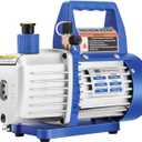 VIVOHOME 110V 1/4 HP 3.5 CFM Single Stage Rotary Vane Air Vacuum Pump with Oil Bottle (Blue)