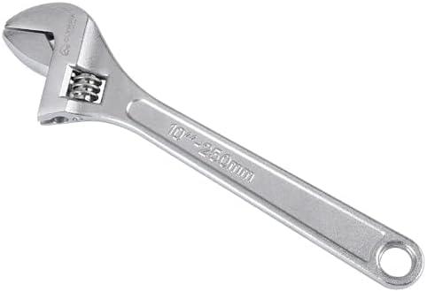 Olympia Tools 10" Adjustable Wrench, Heavy Duty Drop Forged Steel, Chrome Plated, Precision Machined Jaws, Rust Resistant