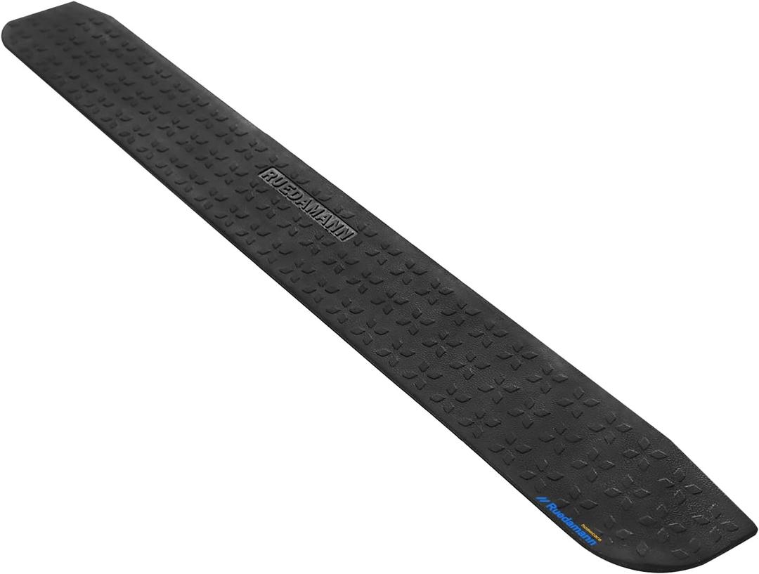 Ruedamann 1" Rise Rubber Threshold Ramp, 42.9" Wide Wheelchair Ramp, 2200 Lbs Capacity, Entry Ramp with Non-Slip Surface, for Wheelchairs, Scooter, Power Chairs, Driveways, Curb