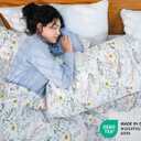 RUVANTI 100% Cotton Sheets Queen Size Percale Bedding, Cooling & Breathable Floral Design, Durable with a Crisp, Soft & Comfortable Feel, 16" Deep Pocket, 4-Piece Set, Aroma