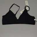 Vertvie Womens Wireless Triangle Bralette Plunge Unlined Seamless Bras No Underwire Sexy Comfortable Unpadded Everyday Bra (Medium, Black)