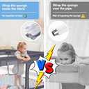 Dripex Baby Playpen, 4747 Inch Small Playpen for Babies, Enhanced Safety Baby Play Yard for Indoor & Outdoor, Infant Play Pen with Soft Breathable Visible Mesh, Anti-Fall Design & Easy Setup, Grey