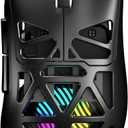 Aula SC620 Wireless Gaming Mouse, Tri-Mode 2.4GHz/USB-C/BT5.3 Computer Mouse with 12000 DPI, Programmable Macro Gamer Mouse with Rapid Fire Key, RGB Light Gaming Mice for PC/Laptop/Mac(Black)