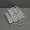 Big Button Phone for Seniors, Corded Landline Telephone with Handsfree Function and 9 Groups of Memory, One-Touch Dialling,Suitable People with Vision Disorders/Hearing Damage (EX-LD-858HF)