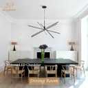 Modern 47-inch Big Chandelier for High Ceiling, Large Foyer Chandelier for Living Room Foyer Dining Room Ceiling Lighting Fixture for Staircase,85W