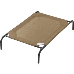 Coolaroo Original Elevated Dog Bed - Breathable Off-The-Ground Pet Bed with Cooling Fabric, Joint Relief & Moisture-Resistant Fabric, 100% Recyclable, Easy Clean, Nutmeg, Medium