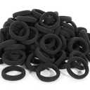 120 Pcs Baby Hair Ties, Cotton Toddler Hair Ties for Girls and Kids, Small Seamless Hair Bands Elastic Ponytail Holders(Black)