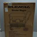 ELEMARA Foldable Wagon Stroller, Stroller Wagon for 2 Kids, Premium All Terrain Wagon for Kids with Removable Canopy, Adjustable Push/Pull Handle, Harnesses, Large Storage Bag, Black