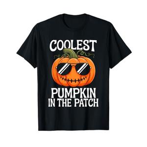 Coolest Pumpkin in The Patch Halloween Pumpkin Shirt for Boy T-Shirt, Size Medium