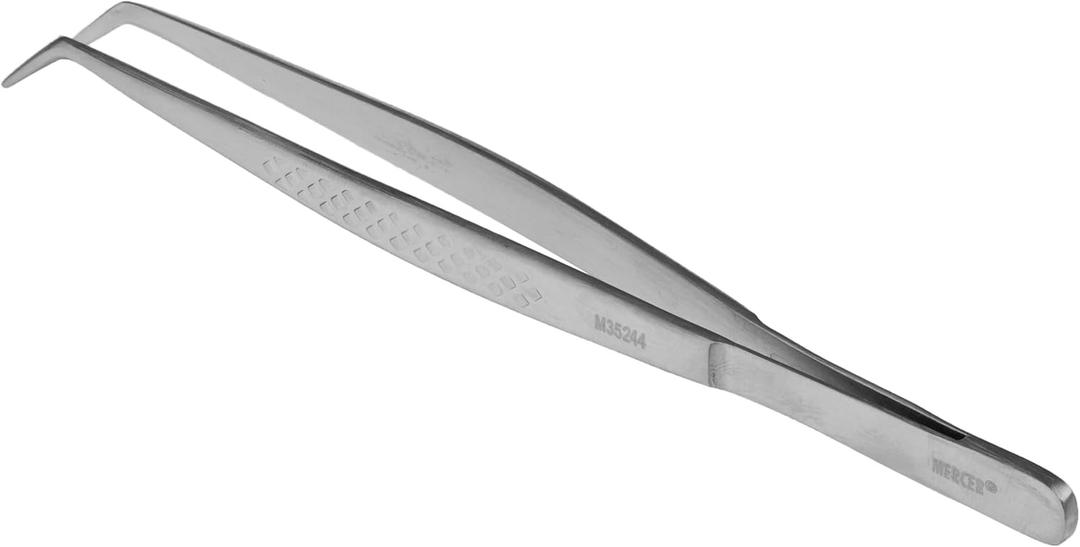 Mercer Culinary18-8 Stainless Steel Precision Plus Chef Plating Tong, Fine Point, 6-1/8 Inch