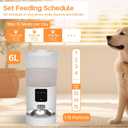 Automatic Cat Feeder with 2K Camera and Smart App, 6L Smart Pet Food Dispenser for Cats/Dogs, Timed Auto Control Meals, 2.4G / 5G WiFi, Auto Pet Feeder for Cats and Dogs, Easy Clean