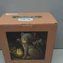 Solar Garden Outdoor Statues Cat with Solar Lantern,Outdoor Cat Figurines Decorations,Lawn Home Decor for Patio, Balcony, Yard Ornament,Unique Housewarming and Birthdays Gifts for Mom Women Grandma