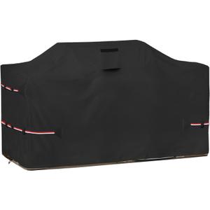 Bitubi 98 Inch Island Grill Cover - 600D Heavy Duty Waterproof All Weather Protection Extra Large Grill Cover,Black