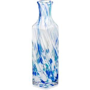 Blue and White Swirl Art Glass Vase, Ideal for Home, Office, Wedding Decor, Centerpieces and Table Arrangements 10 inch