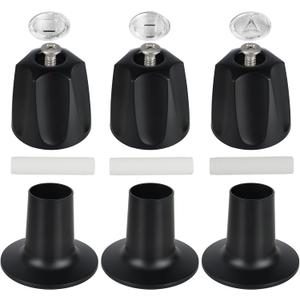 BOUYAO 81428 Bathtub and Shower Knobs 3 Piece Replacement Kit for Price Pfister Tub/Shower Handle, Black
