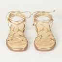 The Drop Women's Haven Lace Up Gladiator Sandal (5, Gold)