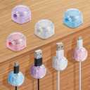 8Pcs Magnetic Cable Clips, Adhesive Desk Cable Management Magnetic Easy Open, Adjustable Cord Holder for Under Desk Cable Management, Cord Organizer Holder for Home, Office, Car, Nightstand