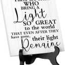 Yalikop Bereavement Gift Sympathy Gifts for Loss of Father Mother Husband Loved One with Wooden Stand in Memory Light Remains Decor Funeral Decor Celebration of Life Decorations (Retro Style)