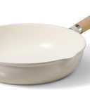CAROTE 10" Ceramic Frying Pan Skillet, Non Stick Skillet Chef's Pan, Healthy & PFOA/PFAS Free, Induction-Compatible, Taupe