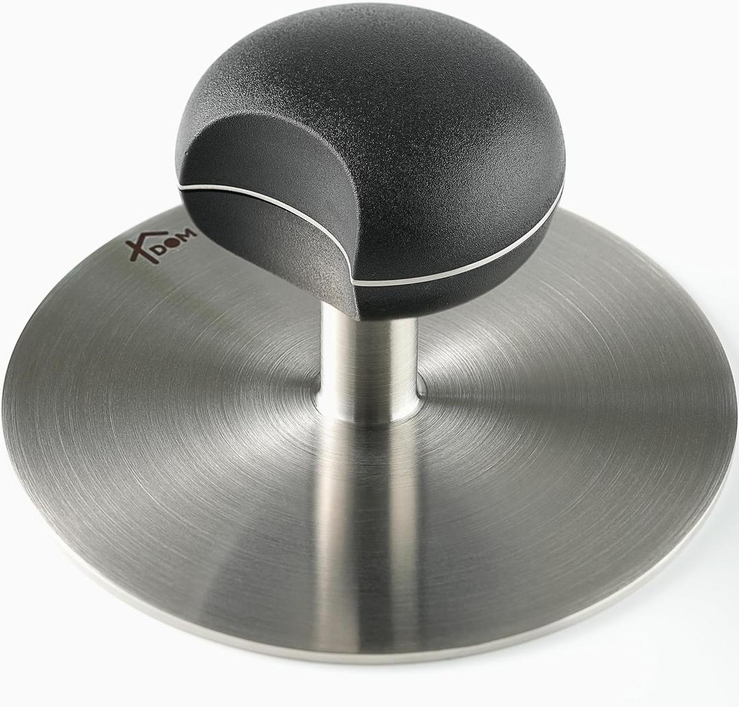 Stainless Steel 6" Burger Smasher, 1.2lb, Strong and Easy-to-Hold Handle to Keep Hands Away from Heat, Durable Design, Dishwasher Safe, Smashburger and Bacon Griddle Press, Prensa para hamburguesas