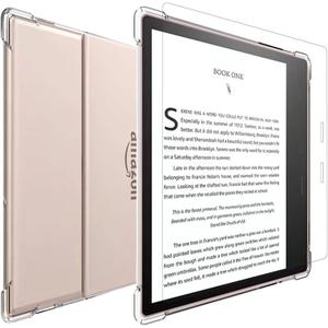 Clear Case with Tempered Glass Screen Protector - Kindle Oasis (7" - 2019/2017) Soft TPU Back Cover