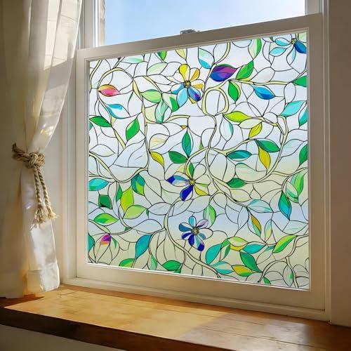 GOODKIKY Window Film, Frosted Privacy, One Way Tint, UV Block, Heat Insulation, Anti-Glare, Static Cling, Renter Friendly for Home Bathroom Door