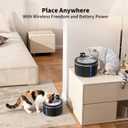 Cat Water Fountain Cordless, 108oz/3L Pet Fountains for Cats Indoor with Stainless Steel Tray, Battery Operated Cat Drinking Fountain with Motion Sens (Black)