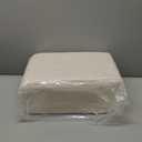 CAROLMADE Small Foot Stool Ottoman Footstool with Legs Under Desk Footrest for Living Room Bedroom and Office, Soft Ivory White (11"D x 15.4"W x 8.3"H)