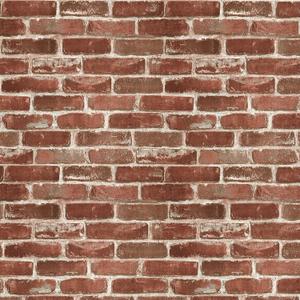 Hopeak Red Brick Wallpaper Self-Adhesive Peel and Stick Wallpaper Waterproof and Removable Good for Home Decoration and Furniture Renovation 17.5 x 394 Inches