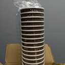 BYSNOW 150 Pack 8 oz Coffee Cups, Brown Disposable Paper Cups, Insulated Corrugated Ripple Wall Hot Beverage or Cold Drinks for Home, Party, Cafe