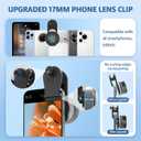 90mm Professional Macro Lens for Smartphone, Macro Lens Kit with Universal Lens Clip, Aluminum Phone Camera Lens Attachment for iPhone 17/16/15/12/11 Samsung & Android Phone