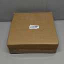 Wood Utensil Holder for Party, 6-Compartment Paper Plate Organizer with Handles, Wooden Silverware Caddy for Picnic, Camping, BBQ, Buffet, and Kitchen Countertop Organization, Black