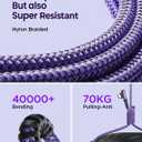 AINOPE USB C Charger Cable, 3.1A Type C Charger Cable Fast Charging, [2 Pack, 2M] Right Angle USB c Fast Charger Cable Compatible with Samsung Charger Type c, Huawei, Google Pixel, Sony Xperia, LG (6.6FT+6.6FT, Purple)