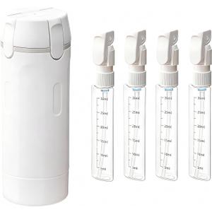 4 in 1 Travel Dispenser Bottle,4 Pack 30ML Travel Bottles for Toiletries, Leak Proof Travel Size Containers (White, OneSize)